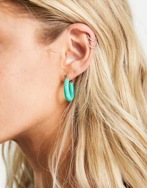 Asos hot sale green earrings