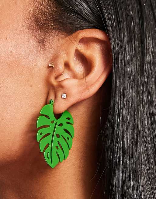 Asos green earrings sale