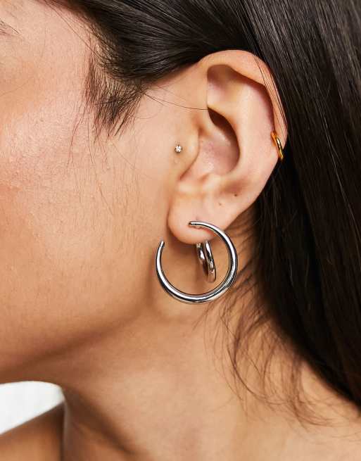 Asos silver deals hoop earrings