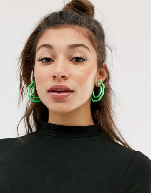 Neon hot sale green hoops