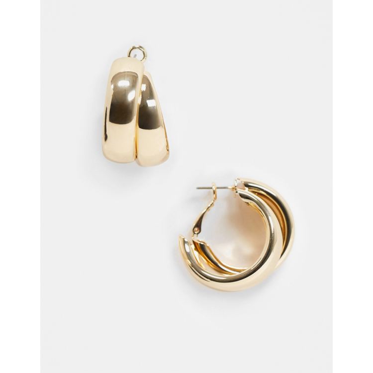 Gold shop hoops asos