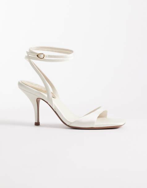 ASOS DESIGN - Hope - Sandales minimalistes à talon aiguille mi-haut - Ivoire - view 1