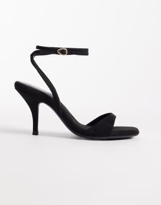 Hope - Sandales minimalistes à talon aiguille mi-haut - Noir 37