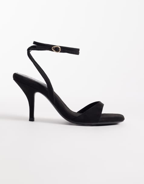 ASOS DESIGN - Hope - Sorte minimalistiske stiletter med mellemhøj hæl - view 1