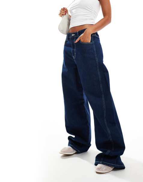 ASOS DESIGN - Horeshore - Jean large - Indigo - view 1
