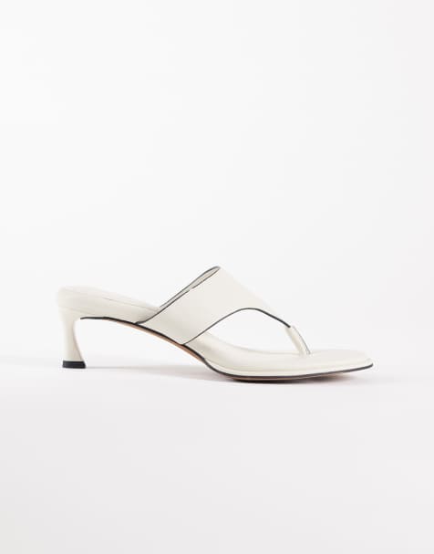 ASOS DESIGN - Horizon - Sandali infradito bianco sporco con tacchetti a spillo e punta spessa - view 1