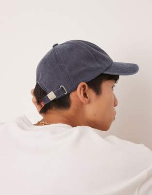 Asos Design Horse Graphic Cap In Blue