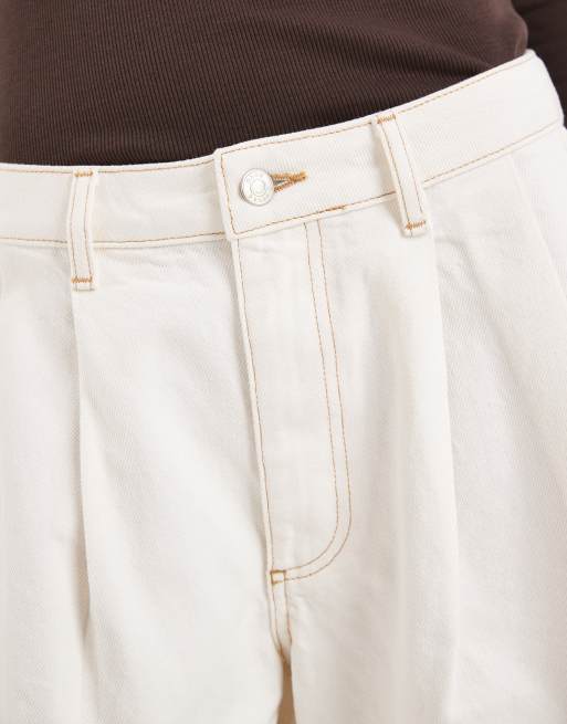ASOS DESIGN - Horseshoe denim jort in ecru, 5 van 5