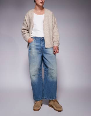 ASOS DESIGN - Horseshoe - Jeans blu lavaggio chiaro - view 1