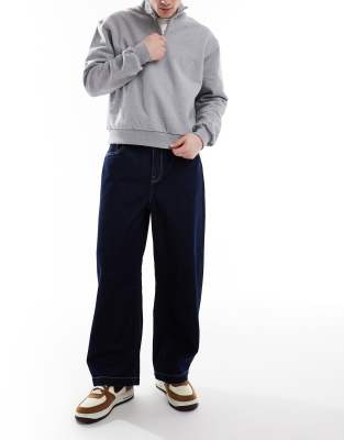 ASOS DESIGN horseshoe jeans in indigo-Blue