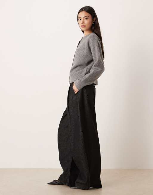 ASOS DESIGN – Horseshoe-Jeans in Schwarz-Ecru mit Oversize-Schnitt, 2 von 5
