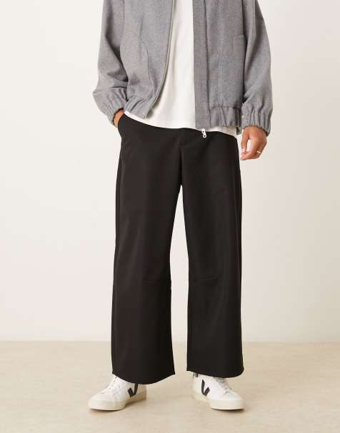 ASOS DESIGN horseshoe pants in black - view 1