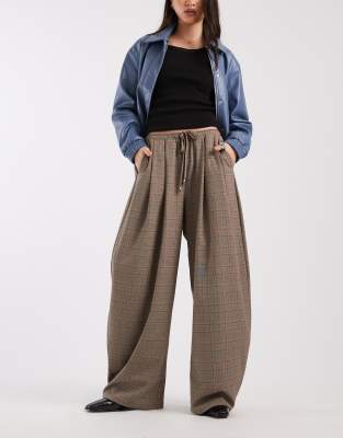 Asos Design Horseshoe Pull On Pants In Blue
