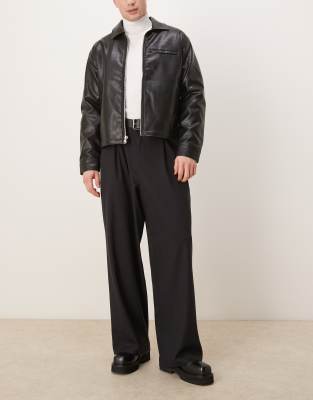 Asos Design Horseshoe Smart Pants In Black