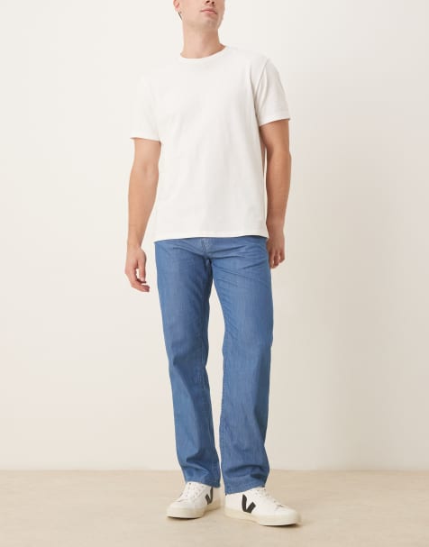 ASOS DESIGN – Hose aus Chambray mit gerader Passform - view 1