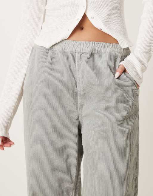 ASOS DESIGN – Hose aus Cord in Grau zum Reinschlüpfen, 2 von 5