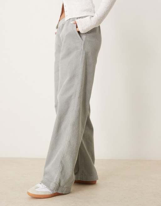 ASOS DESIGN – Hose aus Cord in Grau zum Reinschlüpfen, 3 von 5