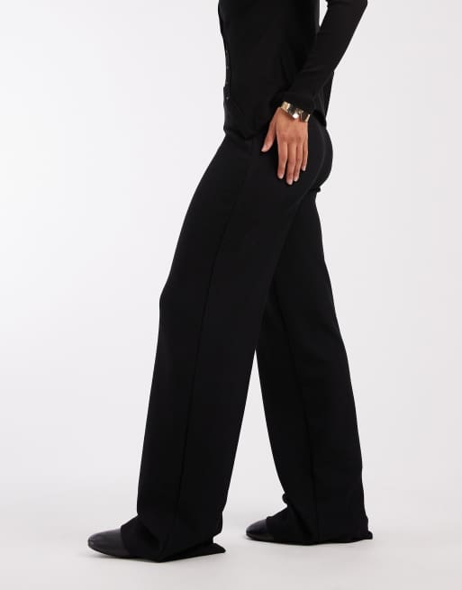 ASOS DESIGN – Hose aus schwerem Rippstoff mit weitem Schnitt in Schwarz, 5 von 5