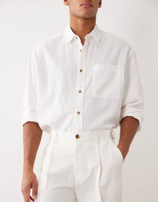 ASOS DESIGN – Hose in Cremeweiß mit weitem Bein und hohem Lyocell-Anteil, 2 von 7