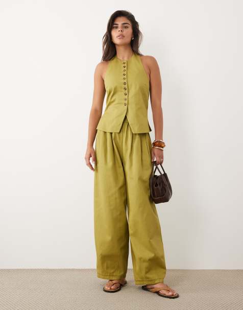 ASOS DESIGN – Hose in Grün, Kombiteil - view 1