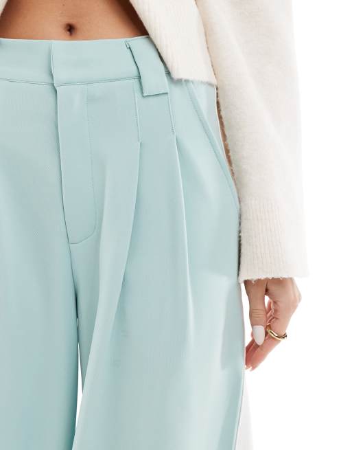 ASOS DESIGN – Hose in Minzgrün mit weitem Bein und farblich abgesetzter Stoffbahn, 5 von 5