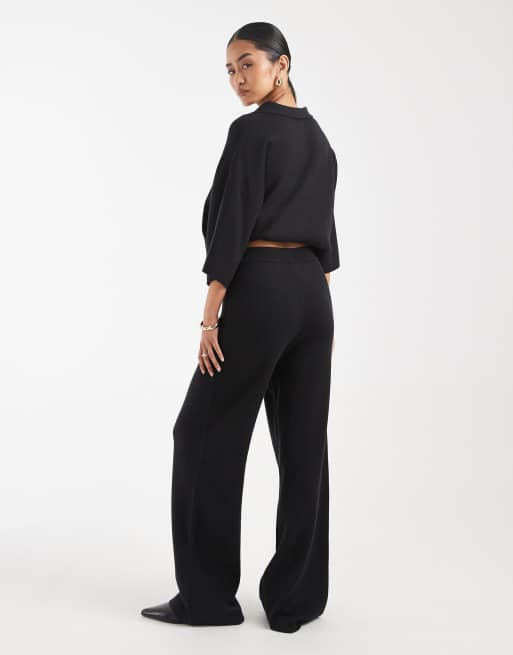 ASOS DESIGN – Hose in Schwarz mit weitem Bein, Kombiteil, 4 von 11
