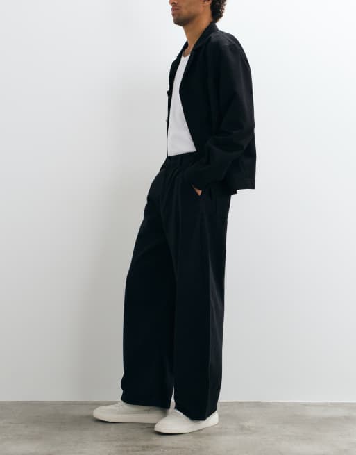 ASOS DESIGN Hose mit Barrel-Leg in Schwarz, 2 von 5