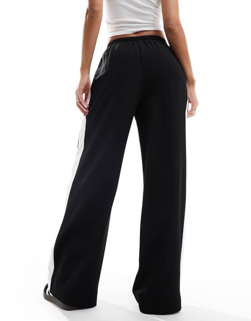 ASOS DESIGN – Hose zum Hineinschlüpfen mit Kontrastbahn in Schwarz, 2 von 5