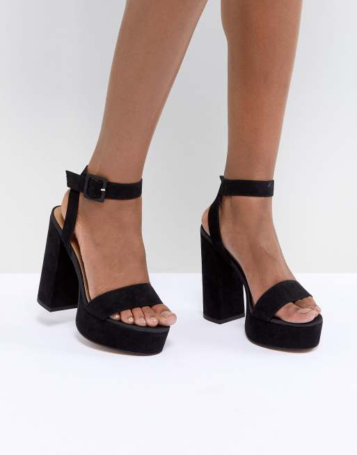 ASOS DESIGN – Hostess – Platåsandaler med blockklack