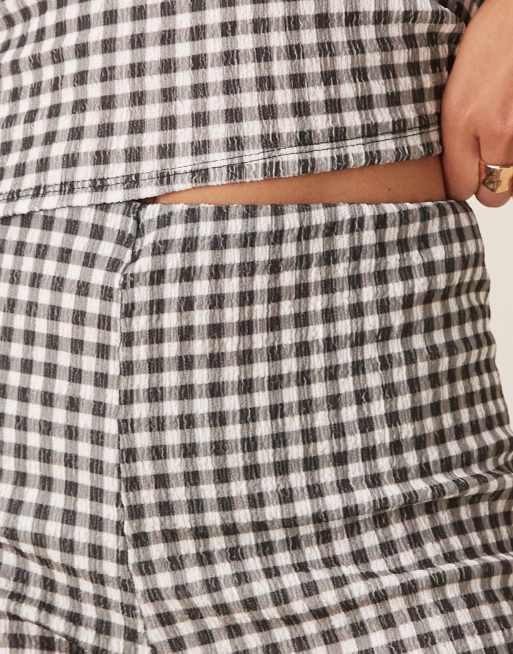 ASOS DESIGN hot pants in gingham print