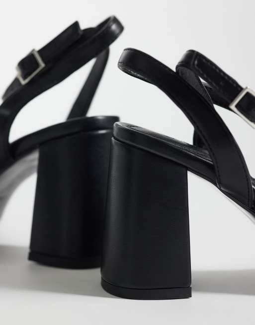 ASOS DESIGN - Hotel - Sandales minimalistes en PU à talon carré - Noir, 2 de 4