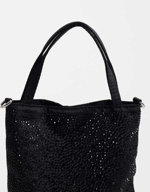 ASOS DESIGN hotfix grab crossbody bag in black, 3 of 4