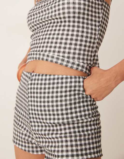 ASOS DESIGN - Hotpants met gingham ruit, deel van co-ord set, 4 van 5