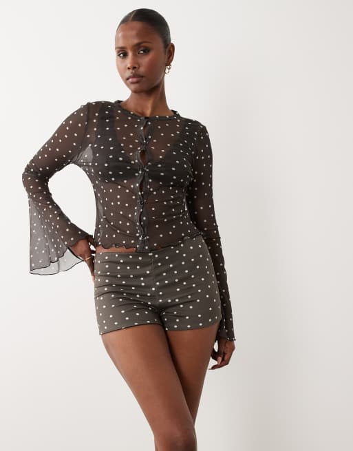 ASOS DESIGN – Hotpants mit Punktemuster, Kombiteil, 5 von 5