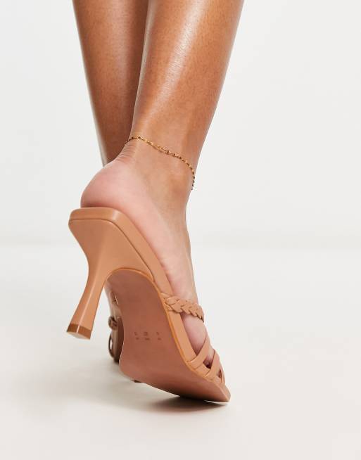 Mules a talon camel hot sale