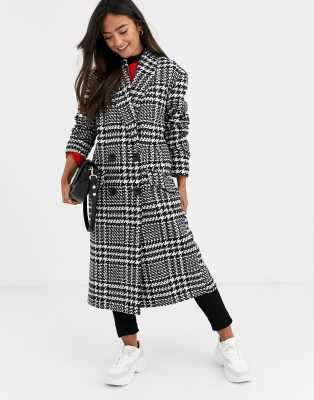 houndstooth oversized coat