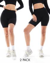 COLLUSION Plus legging shorts in black