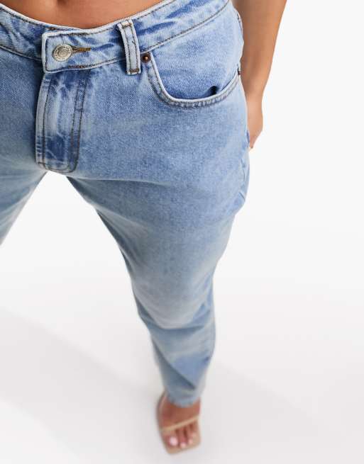 ASOS DESIGN 90s straight leg jeans in light blue