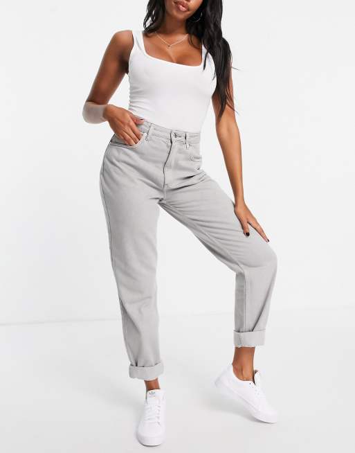 ASOS DESIGN - Hourglass - Bodysuit con scollo rotondo bianco