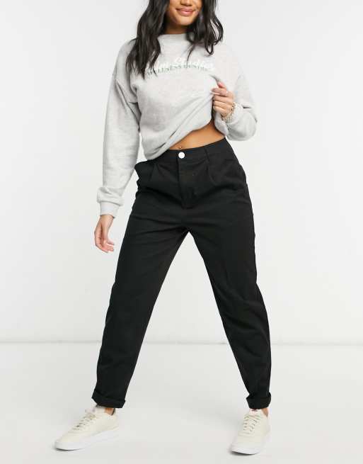 ASOS DESIGN Hourglass chino trousers in black | ASOS