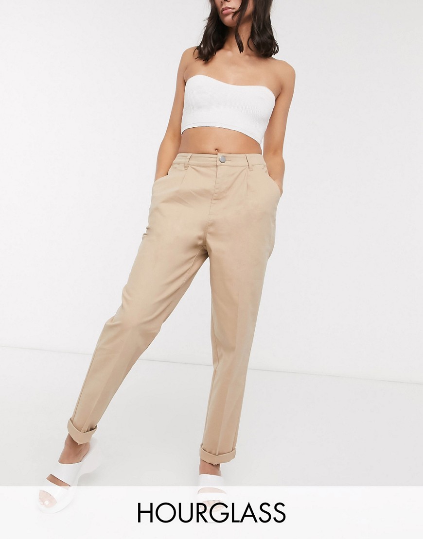ASOS DESIGN Hourglass chino trousers in stone-Beige