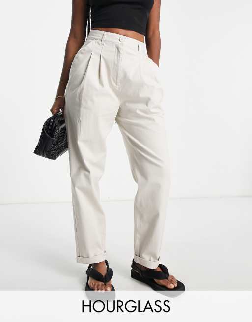 ASOS DESIGN Hourglass chino trousers in stone 