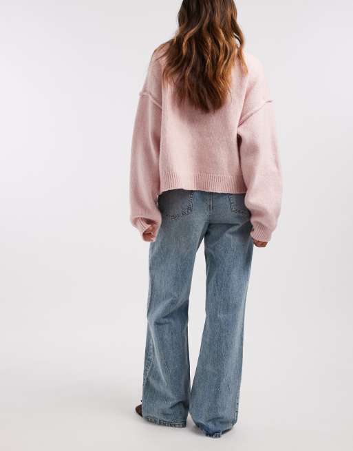 ASOS DESIGN Hourglass - Circular Design Collection - Lyseblå dad-jeans med brede ben i vintage-vask, 2 af 5