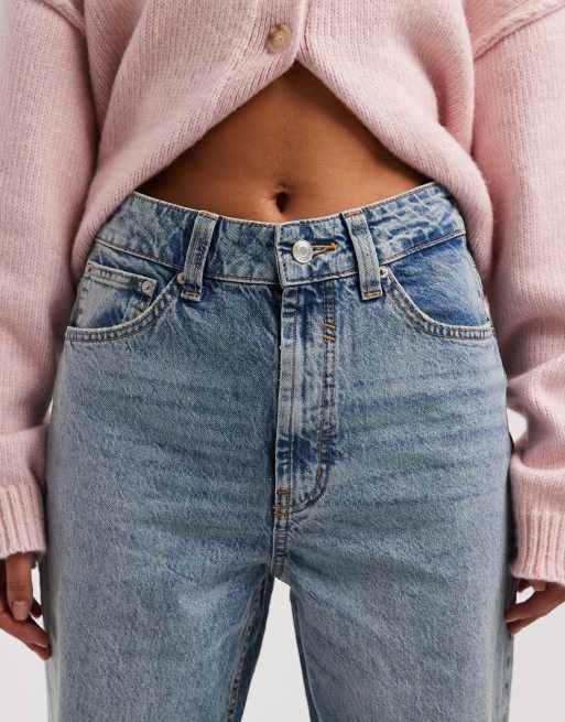 ASOS DESIGN Hourglass - Circular Design Collection - Lyseblå dad-jeans med brede ben i vintage-vask, 5 af 5