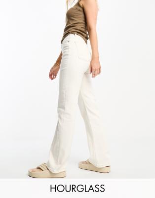 ASOS DESIGN Hourglass comfort stretch straight leg jean in off white