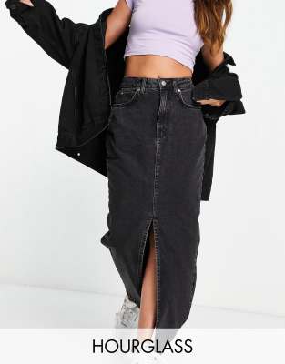 Black jean skirt outlet outfit 90s