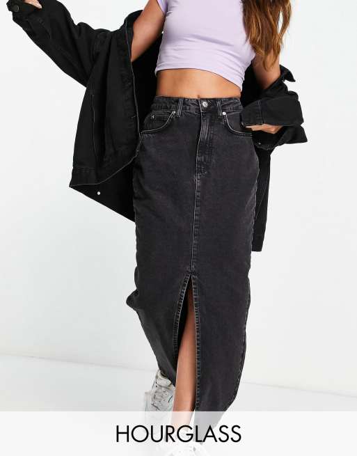 90s maxi shop denim skirt