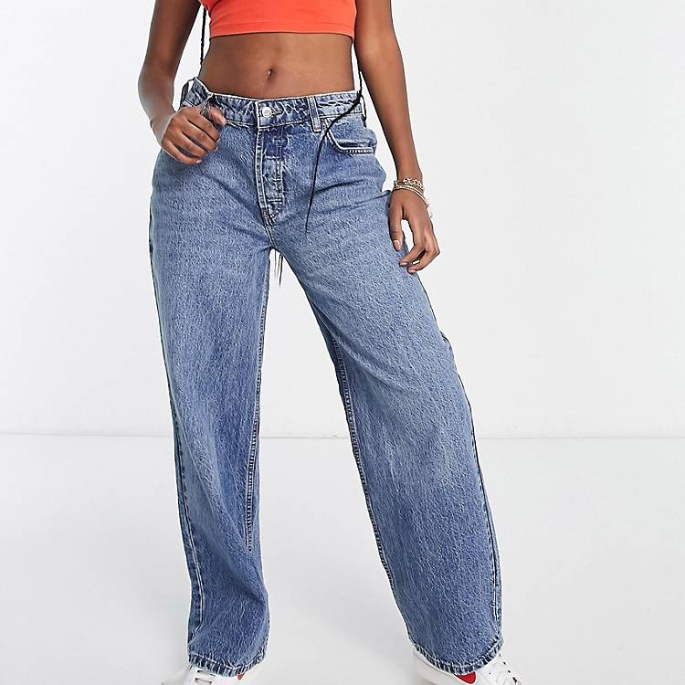 ASOS Damen Kleidung Hosen & Jeans Jeans Baggy & Boyfriend Jeans Inspired 91 classic mom in mid wash 