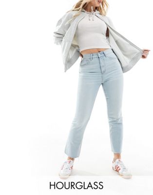ASOS DESIGN Hourglass cropped 90s straight jean in bleach