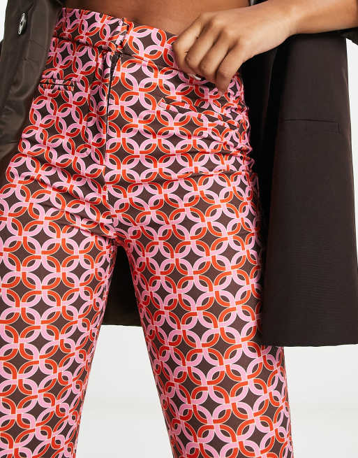 ASOS DESIGN Hourglass cropped slim trouser in geo print